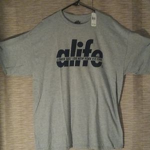 ALIFE SPLIT TEE GREY